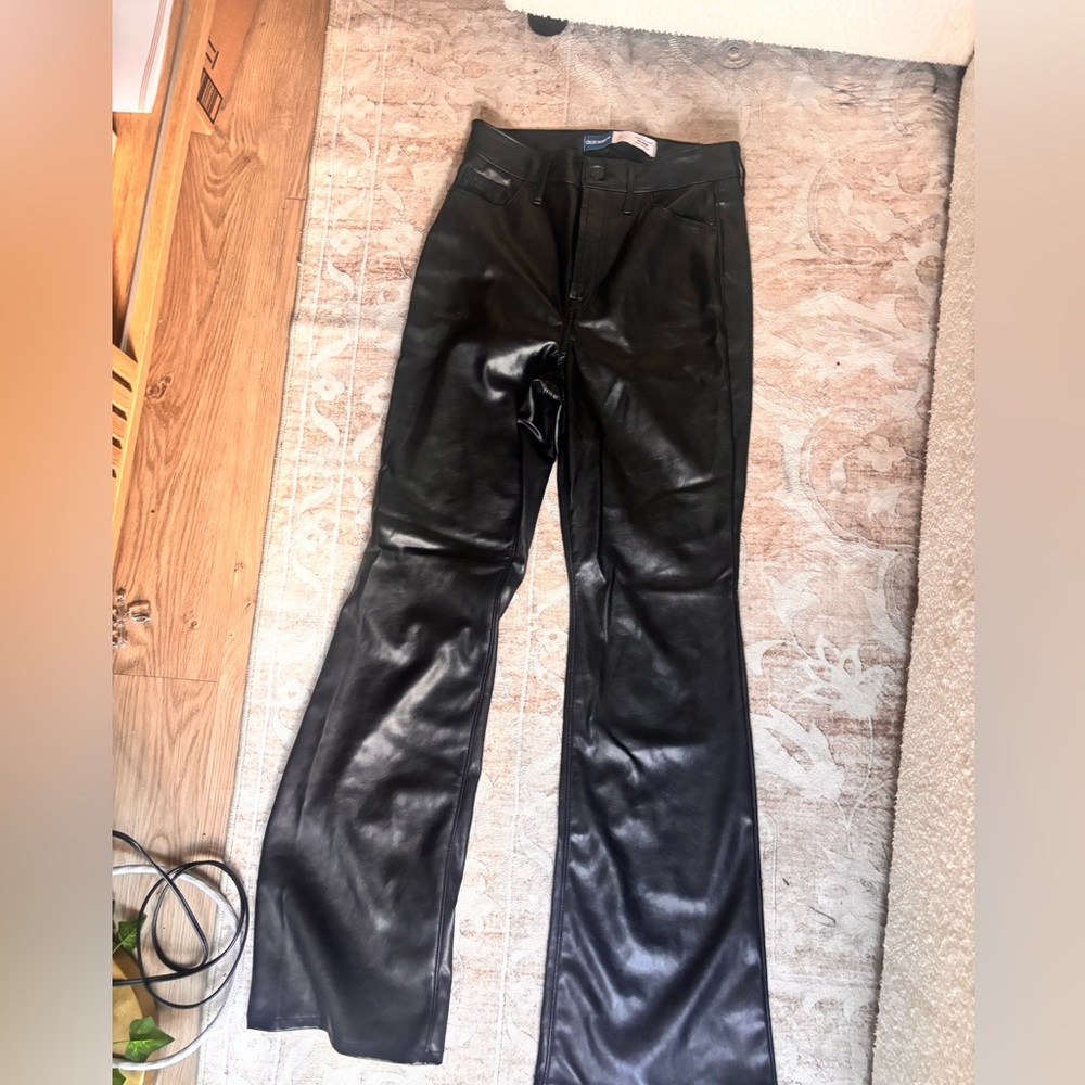 Old Navy Leather Flare Pants
